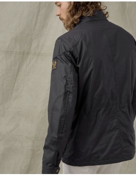 Veste Belstaff Fieldmaster coton ciré Dark Navy  71050524-80010 de coté