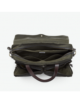 Sac Filson 24 H Tin CLoth wax Briefcase Otter Green  11070140-OTTERGREEN dessus