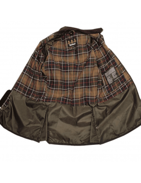 Veste Barbour Ashby coton wax huilé olive MWX0339-OL71 interieur
