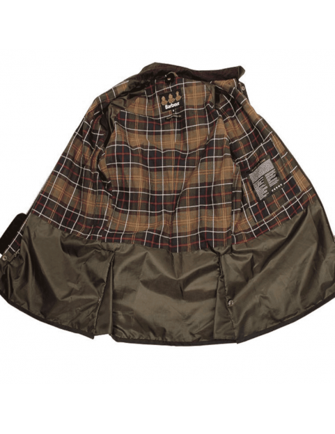 Veste Barbour Ashby coton wax huilé olive MWX0339-OL71 interieur