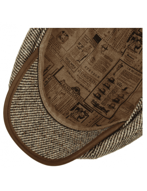 Casquette Stetson Lifton laine beige marron 6840812-7 interieur