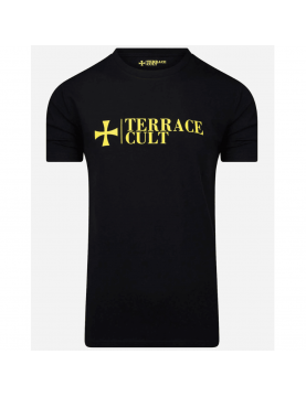 Tee shirt Terrace Cult X Logo en coton black