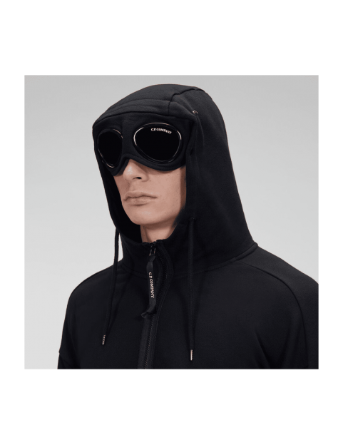 Sweat CP Company Diagonal Raised Fleece Goggle Hoodie Black 14CMSS082A005086W-999