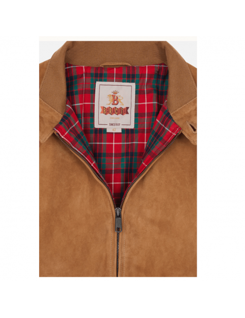 Blouson Baracuta G9 JACKET en suede couleur tobacco BRCPS0939-UT2623-Tobacco 706