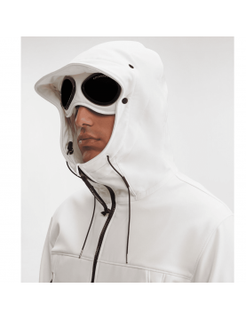Veste CP Company C.P. Shell-R Goggle Jacket 15CMOW002A006097A103 gauze white capuche