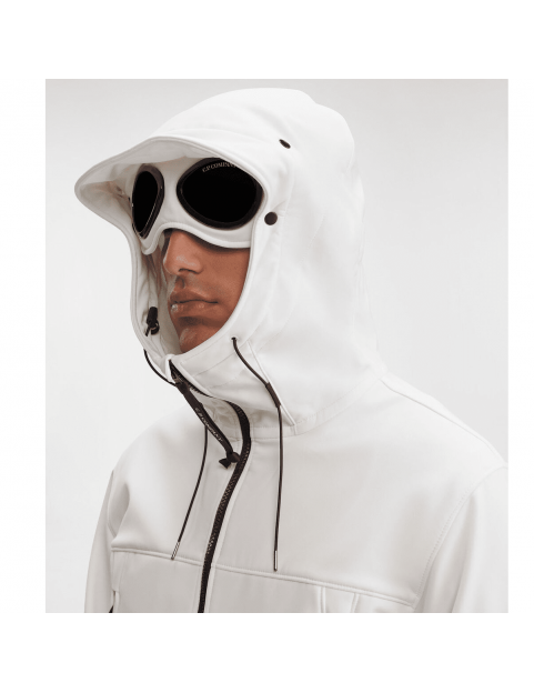Veste CP Company C.P. Shell-R Goggle Jacket 15CMOW002A006097A103 gauze white capuche