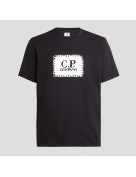 Tee shirt CP Company 30/1 Jersey Label T-shirt 16CMTS042A005100W999 Black