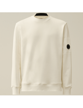 Sweat CP Company Diagonal Raised Fleece Sweatshirt 16CMSS022A005086W806-103 White