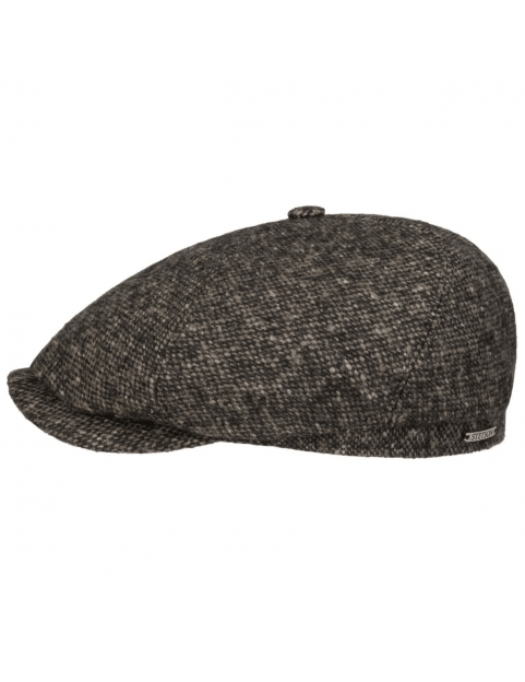 Casquette Stetson 6 pans en laine à motifs donegal 6640601-417 anthracite gris