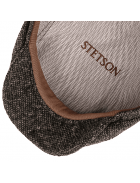 Casquette Stetson 6 pans en laine à motifs donegal 6640601-417 anthracite gris interieur