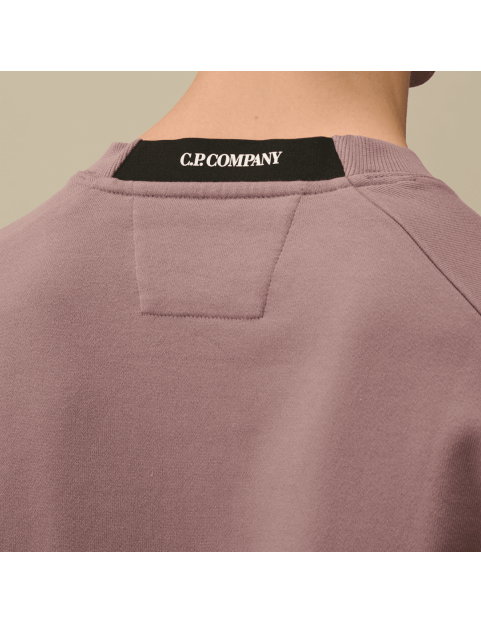 Sweat CP Company Diagonal Raised Fleece Sweatshirt crew neck 17CMSS023A005086W806-683 Purple Dove dos