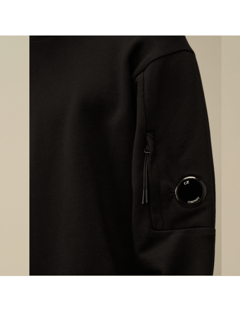 Sweat CP Company crew neck Diagonal Raised Fleece Sweatshirt 17CMSS023A005086W806-999 Black detail