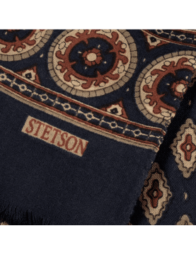 Echarpe Stetson Laine Ornementals 9199342-13 Bleu Marine detail