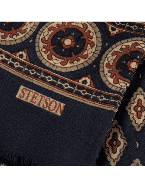 Echarpe Stetson Laine Ornementals 9199342-13 Bleu Marine detail