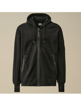 Sweat CP Company Diagonal Raised Fleece Zipped Hooded 17CMS025A-999