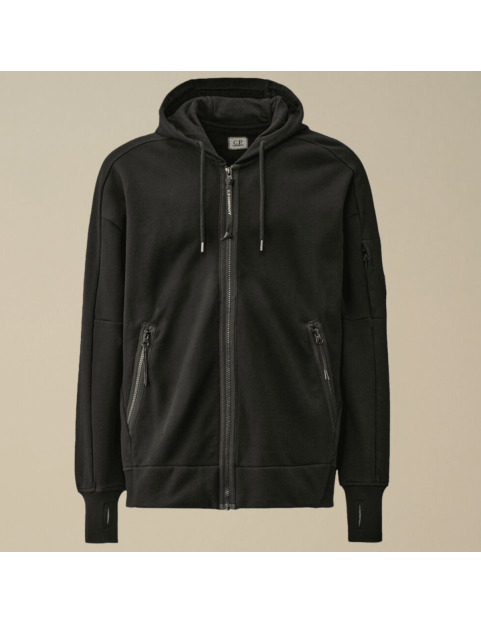 Sweat CP Company Diagonal Raised Fleece Zipped Hooded 17CMS025A-999