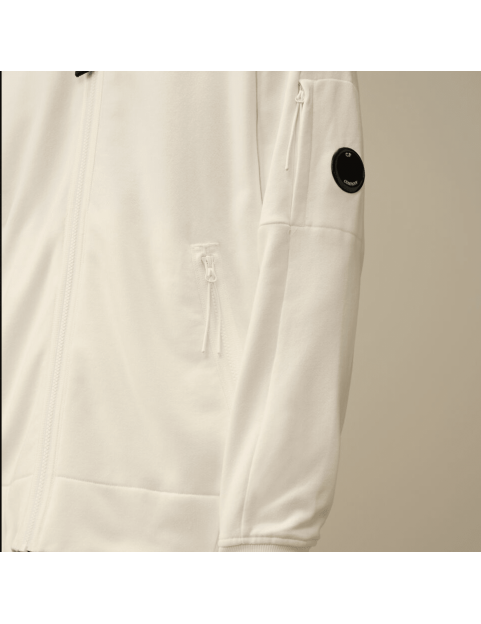 Sweat CP Company Diagonal Raised Fleece Zipped Hooded Gauze White 17CMS025A-103 bras