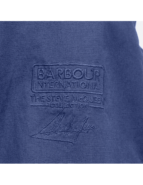 Veste Barbour Workers Casual Jacket MCA0976BL52 Washed Cobalt logo