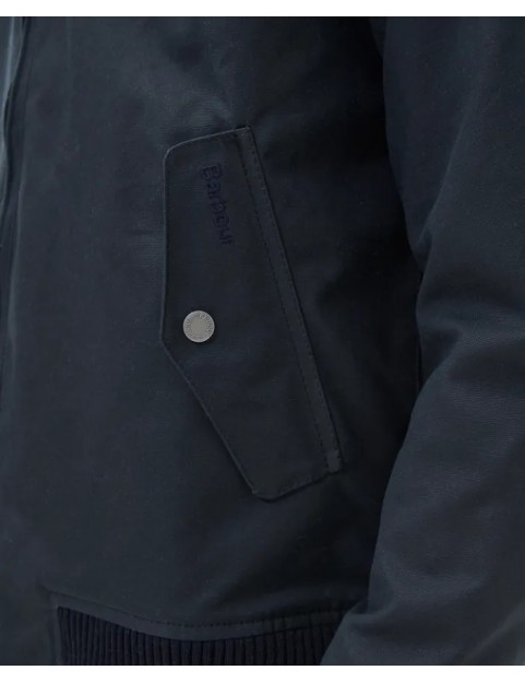 Blouson Barbour X Baracuta G9 Porton Harrington waxed Navy Poche droite