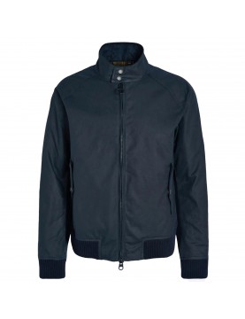 Blouson Barbour X Baracuta G9 Porton Harrington waxed Navy