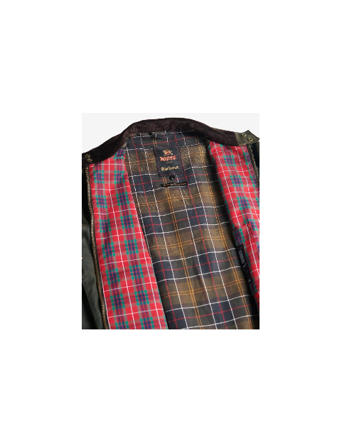Blouson Barbour X Baracuta G9 Porton Harrington waxed Navy Doublure