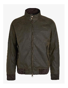 Blouson Barbour X Baracuta G9 Porton Harrington waxed coton olive