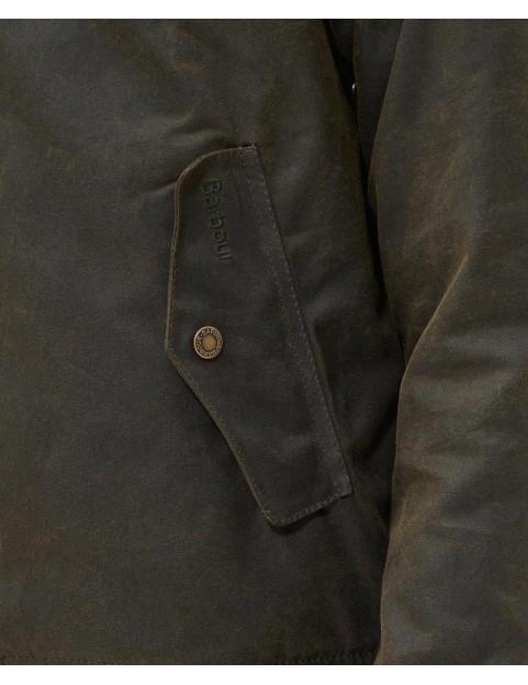 Blouson Barbour X Baracuta G9 Porton Harrington waxed coton olive Poche