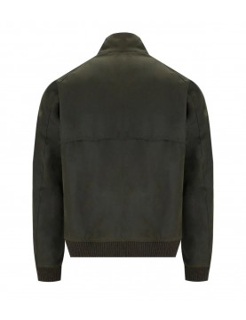 Blouson Barbour X Baracuta G9 Porton Harrington waxed coton olive Dos