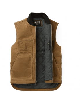 Gilet Filson Tin Cloth Insulated Work Vest FMGIL0001 W0200 240 Dark Tan  ouvert