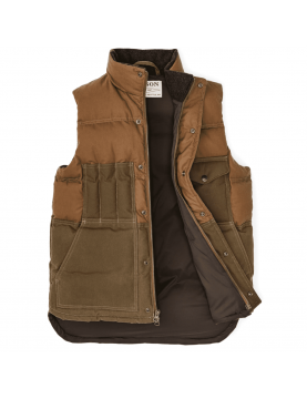 Gilet Filson Doudoune Down Cruiser vest FMGIL0005 W0117W0121 240 Dark Tan  ouvert
