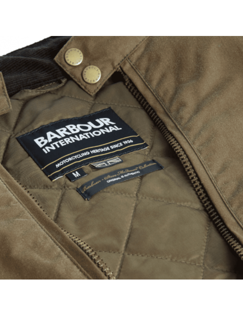 Blouson Barbour Steve McQueen Merchant MWX0465-SN31 SAND interieur