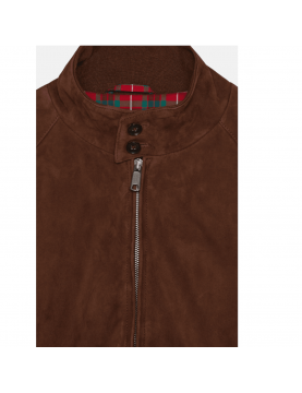 Blouson Baracuta G9 JACKET en suede BRCPS0939UT2623_711 chocolat detail