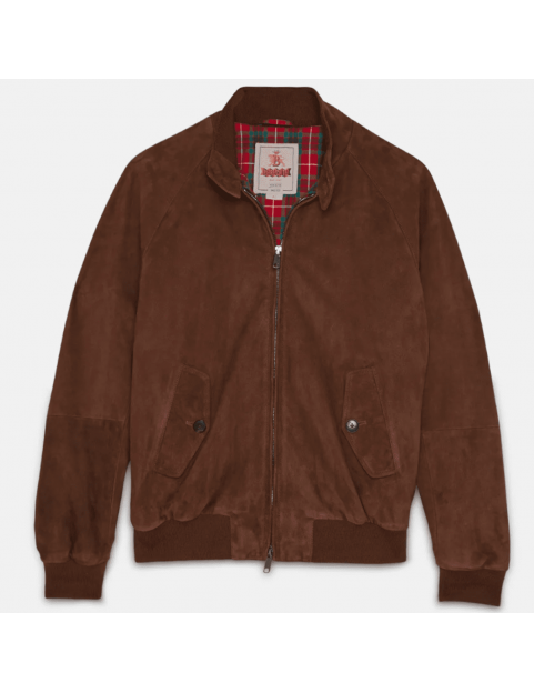 Blouson Baracuta G9 JACKET en suede BRCPS0939UT2623_711 chocolat