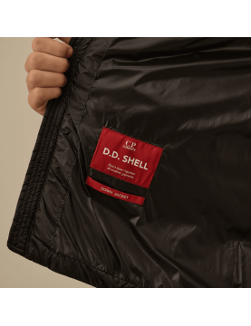 Blouson CP Company D.D. Shell Hooded Down Jacket MOW702A11-0416A-999 BLACK interieur