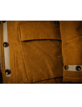 Snow Parka Fleurs de Bagne coton waxé Halley Stevensons Gold  poches