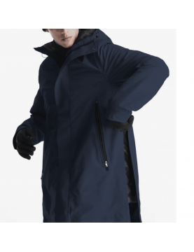 Parka Krakatau doublée PLANCK Qm552 Navy Blue de coté