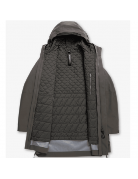 Parka Krakatau doublée PLANCK Qm552-861 Dark Fossil ouvert