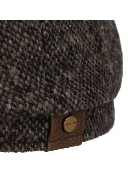 Casquette Stetson Hatteras icone gavroche en laine à motifs donegal 6840601-417 Marron detail