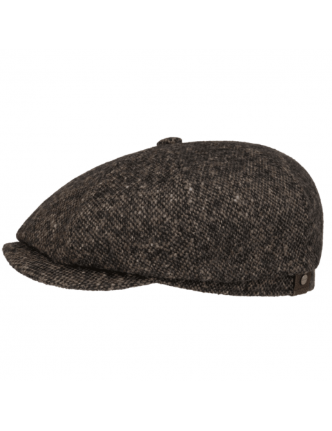 Casquette Stetson Hatteras icone gavroche en laine à motifs donegal 6840601-417 Marron