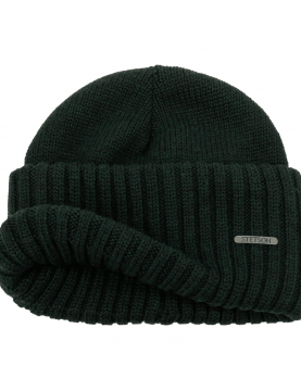 Bonnet Stetson Northport en laine merino 8519301-4 Vert Foncé interieur