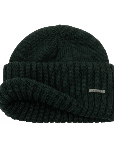 Bonnet Stetson Northport en laine merino 8519301-4 Vert Foncé interieur
