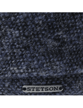 Casquette Stetson 6 pans en laine à motifs donegal 6640601-422 bleue detail