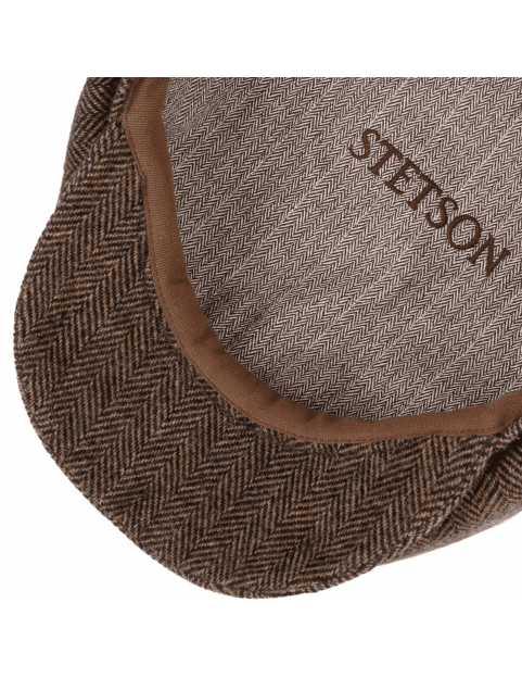 Casquette Stetson Hatteras herringbone 6840514-367 marron  interieur