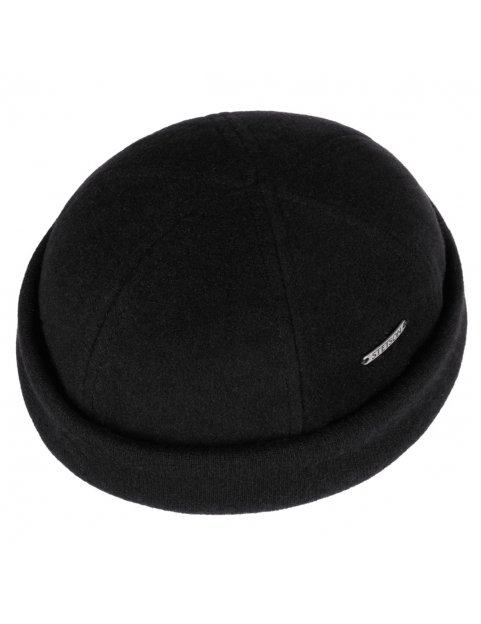Bonnet Stetson docker Laine / Cashmere 8810101-1 Noir  haut