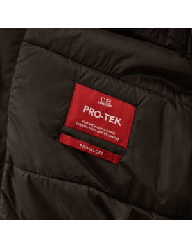 Blouson C.P Company Pro-Tek Hooded Bomber Padded Jacket black interieur