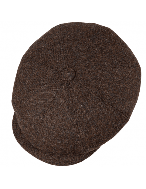 Casquette Stetson Hatteras Tweed 160 Years 6840120-62 marron haut