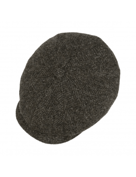 Casquette Stetson Hatteras tweed à chevron thème garage 6840544-334 haut