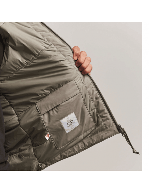 Veste CP Company Nylon Pro Tek Hooded Padded 19CMOW006A110264A  FALLEN ROCK  interieur