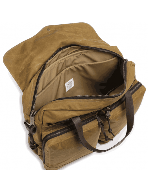 Sac Filson 24 H Tin CLoth wax Briefcase FMBAG0071 Dark Tan interieur