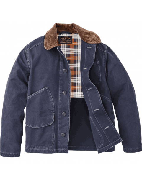 Veste Filson Canvas Outfitter FMCPS0138 W1031 421 Blue Mussel. ouvert